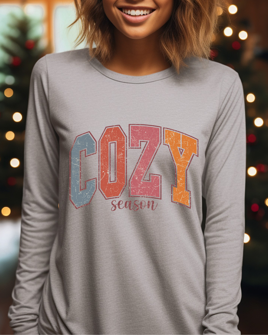 Cozy Holiday Adult Long Sleeve Tee