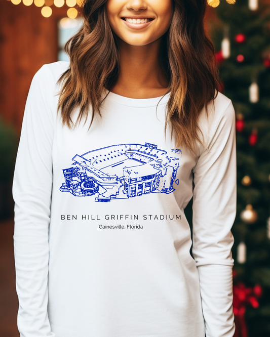 Ben Hill Florida Gator's Stadium "The Swamp" Adult Long Sleeve Tee