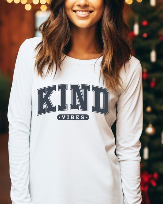 Kind Vibes Adult Long Sleeve Tee