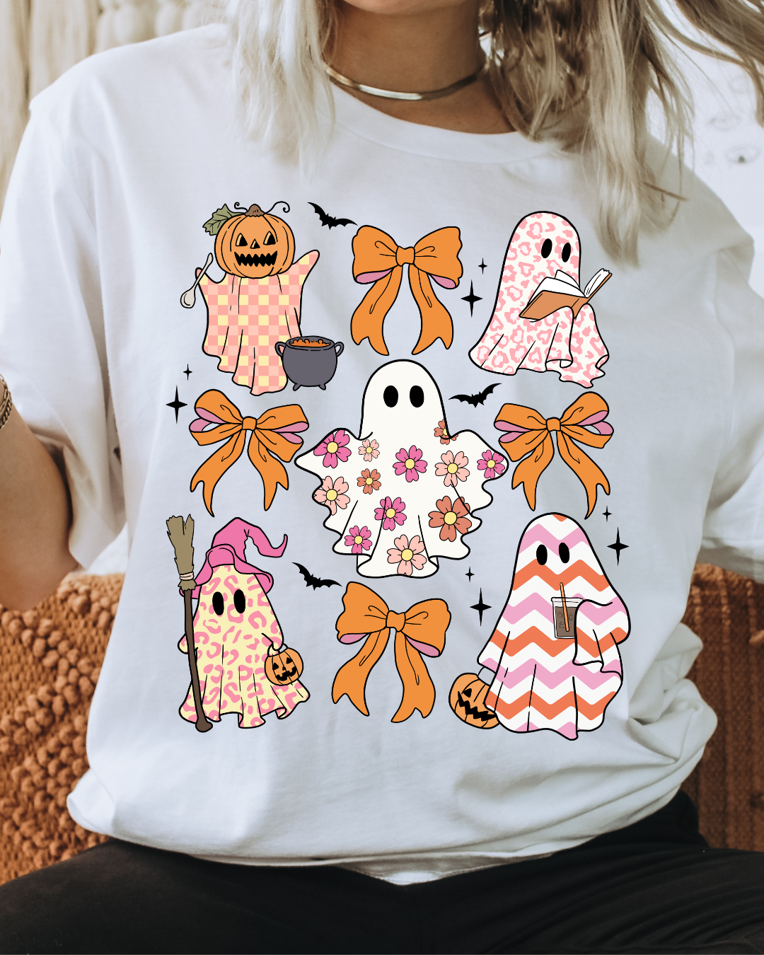 Croquette Ghosts Spooky Adult Graphic Tee
