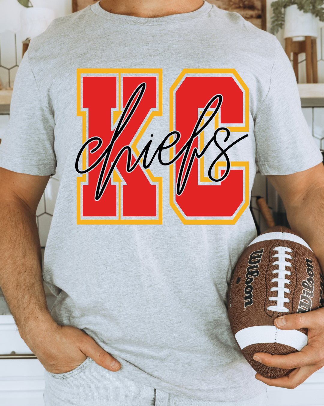 KC Chiefs Block Adult Graphic Tee