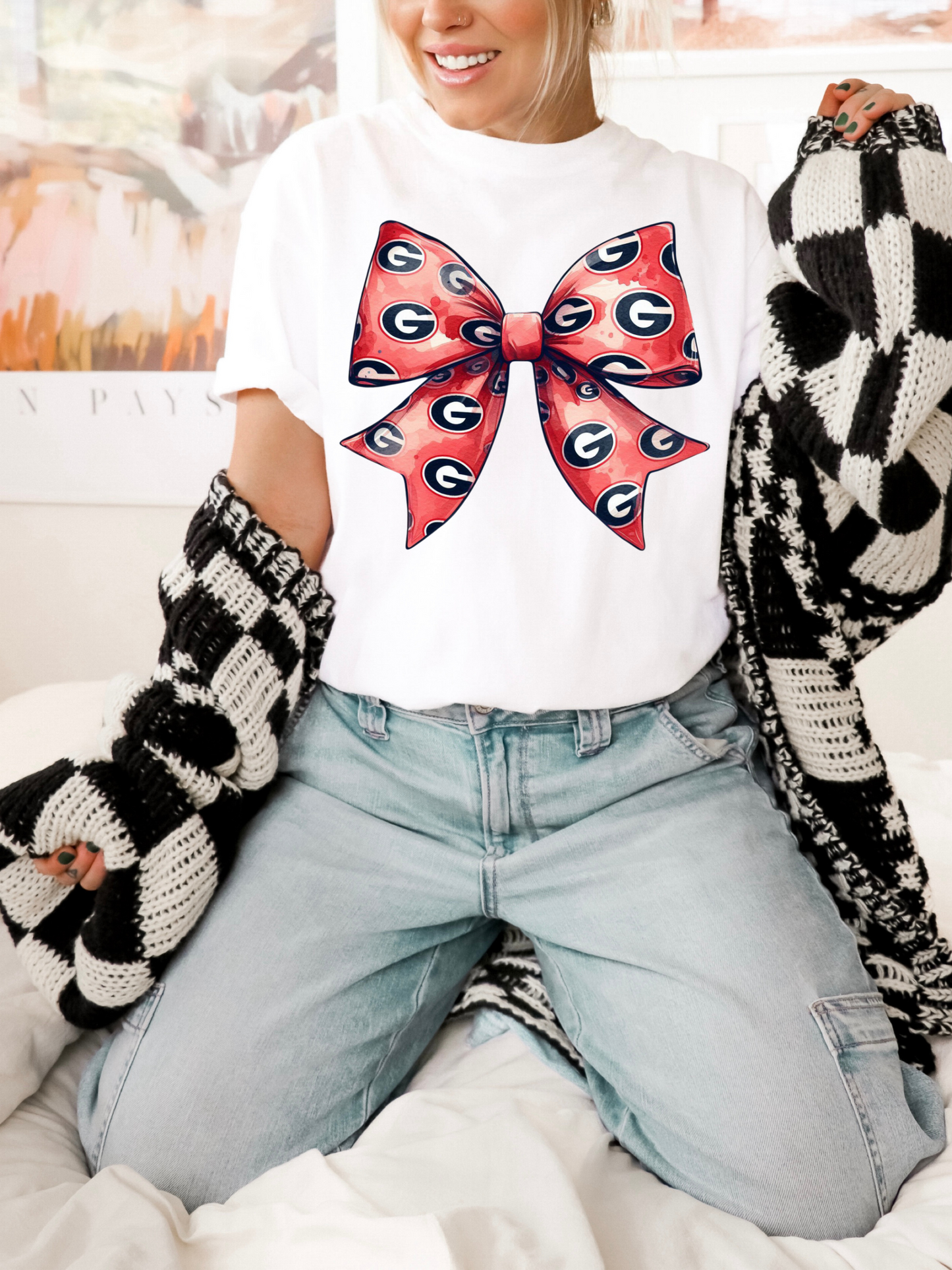 UGA Bow Georgia Adult Graphic Tee