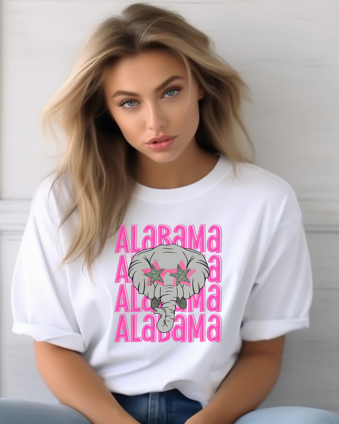 Pink Elephant Alabama Adult Tee