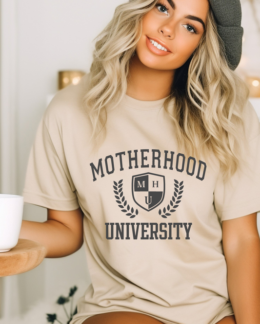 Motherhood University Mom Adult Tee
