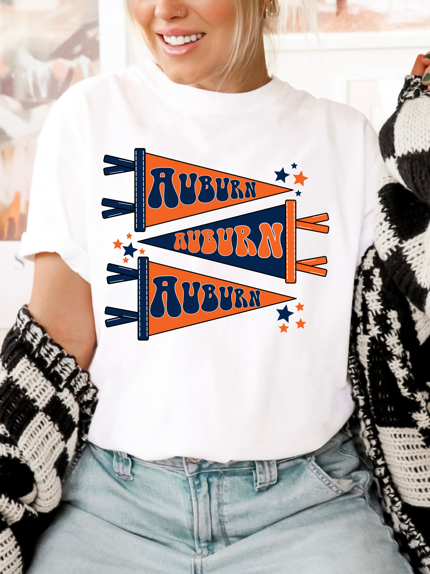 Auburn Pennants Adult Graphic Tee