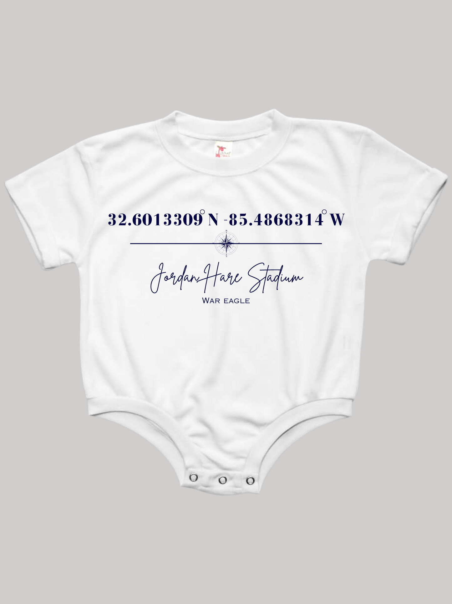 Jordan Hare Stadium Coordinates Auburn Baby Bubble Tee Shirt Romper