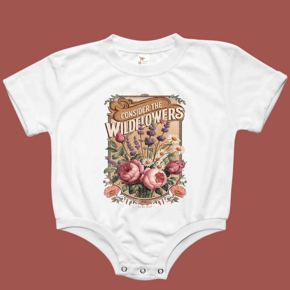 Consider The Wildflowers Spring Baby Bubble Romper