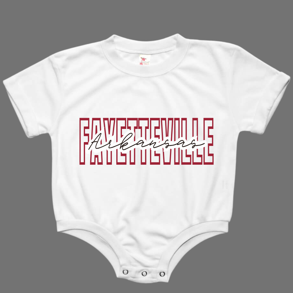 CUSTOM City and State Baby Bubble Romper