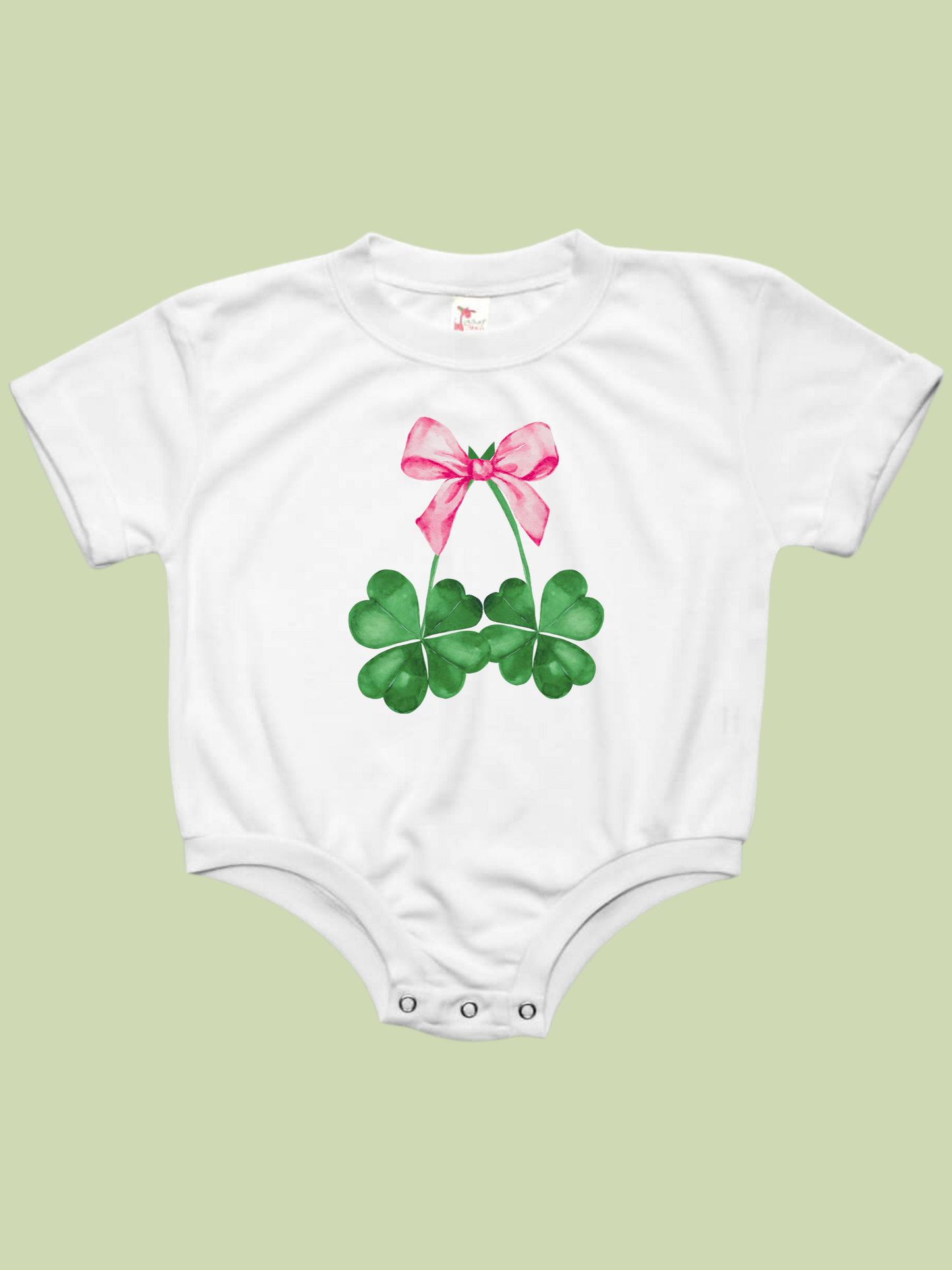 Clover Cherries Lucky Baby Bubble Romper