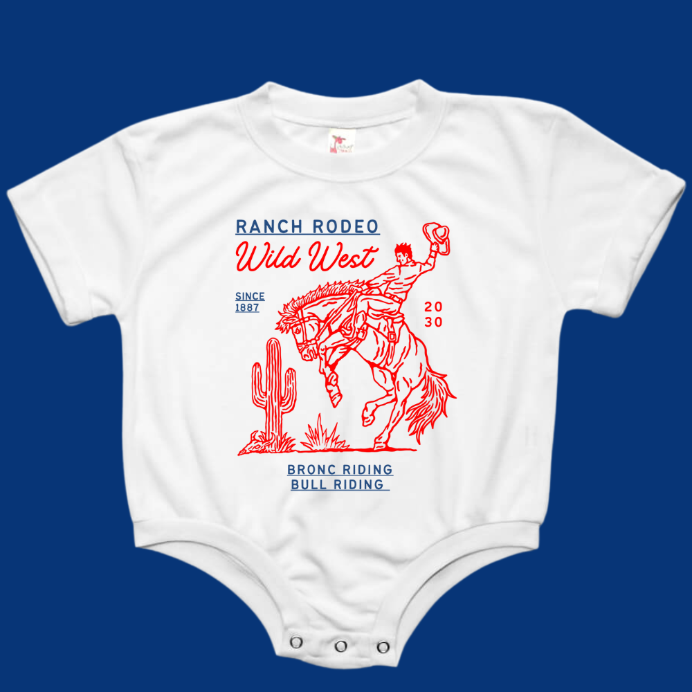 Ranch Rodeo Wild West Baby Bubble Romper