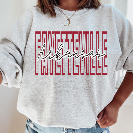 CUSTOM City and State Adult Graphic Crewneck Pullover