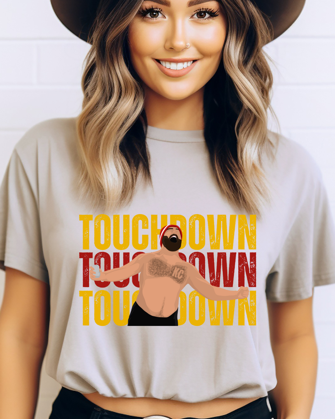 Touchdown Shirtless Jason Kelce Adult Tee