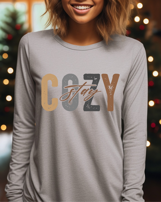 Stay Cozy Adult Long Sleeve Tee