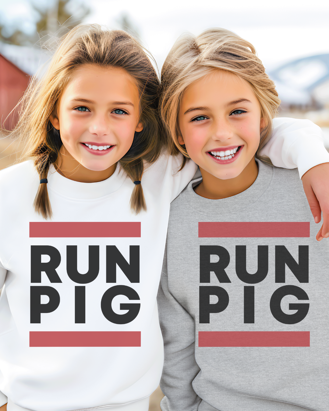 Run Pig Arkansas Youth Crewneck Pullover