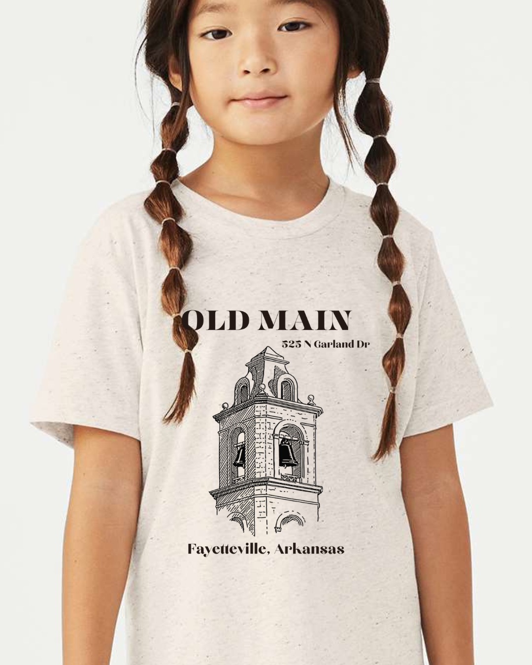 Black Old Main Arkansas Youth Tee