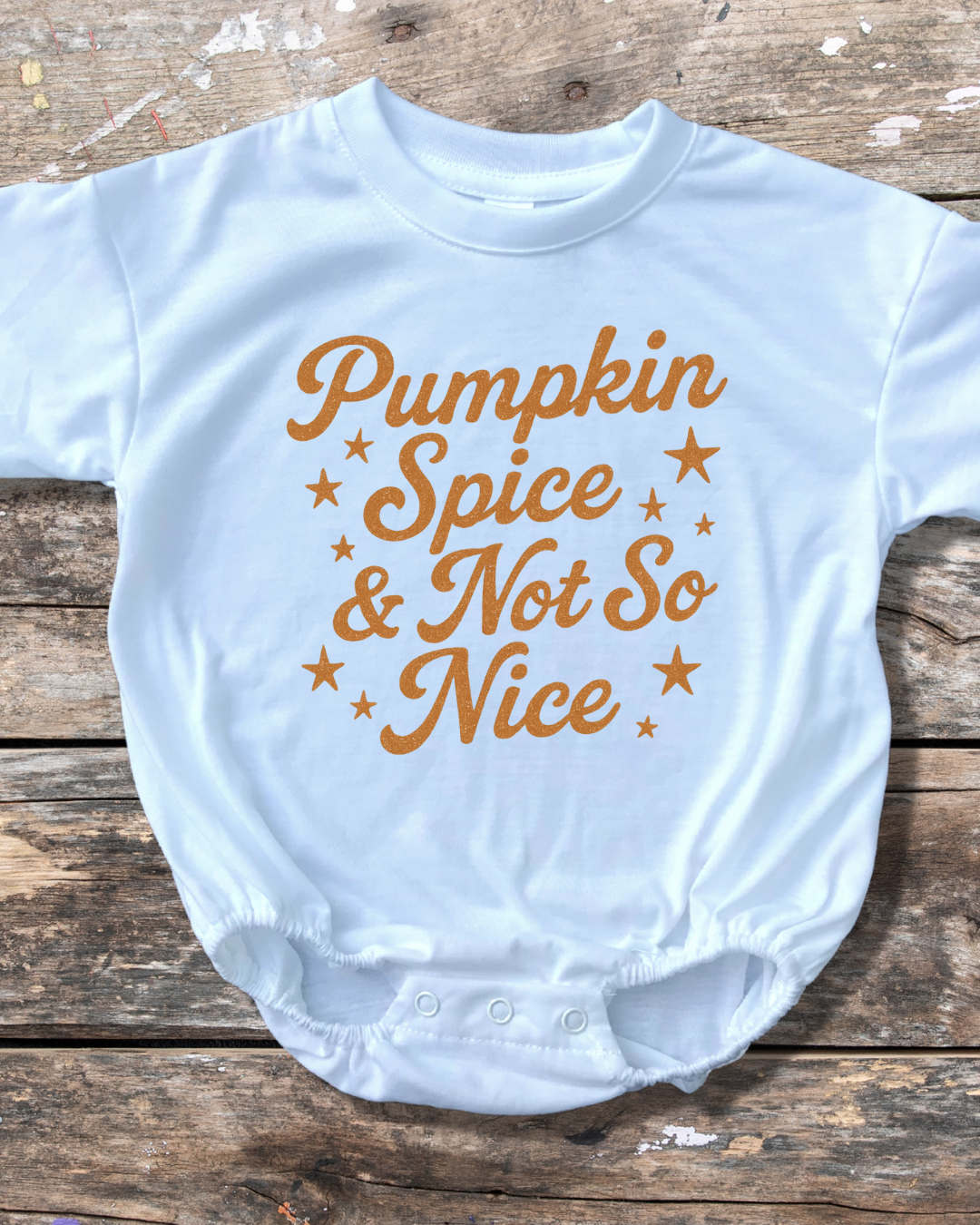 Pumpkin Spice Baby Bubble Romper