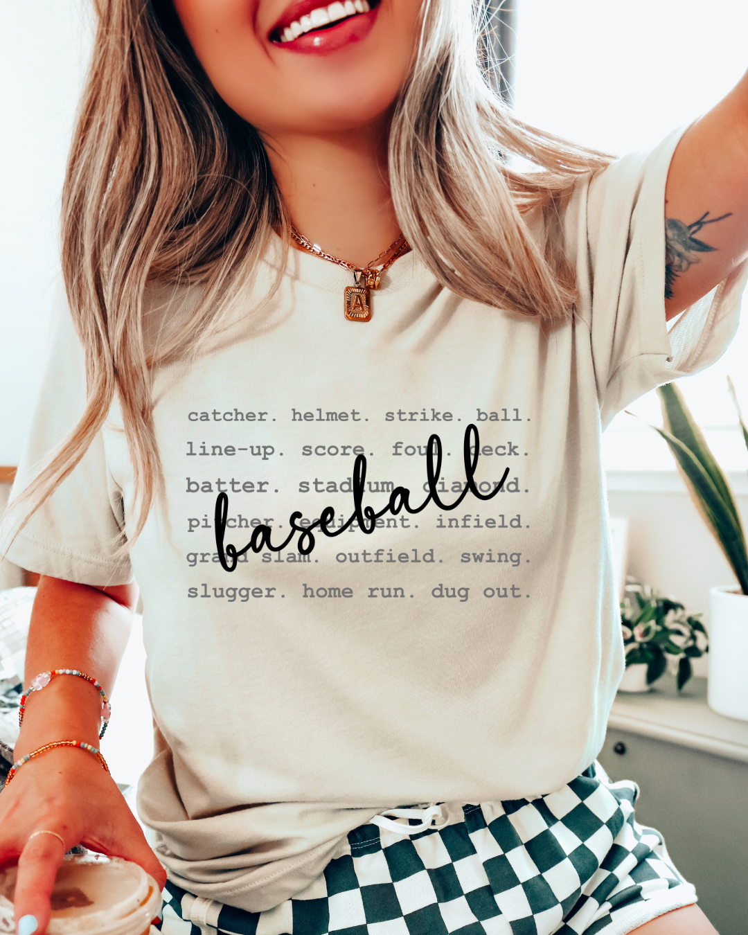Baseball Lineup Adult Tee