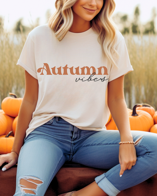 Autumn Vibes Fall Adult Tee