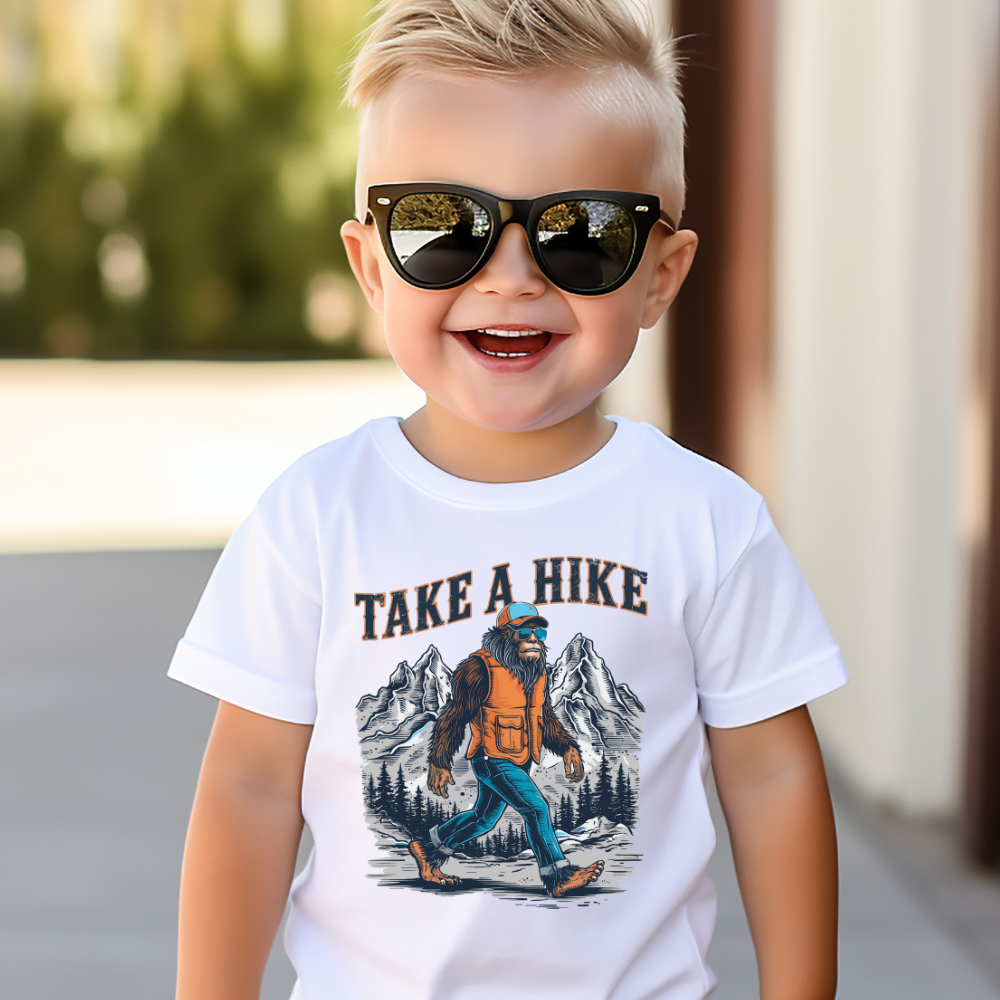 Take a Hike Bigfoot Outdoorsy Toddler Graphic Tee