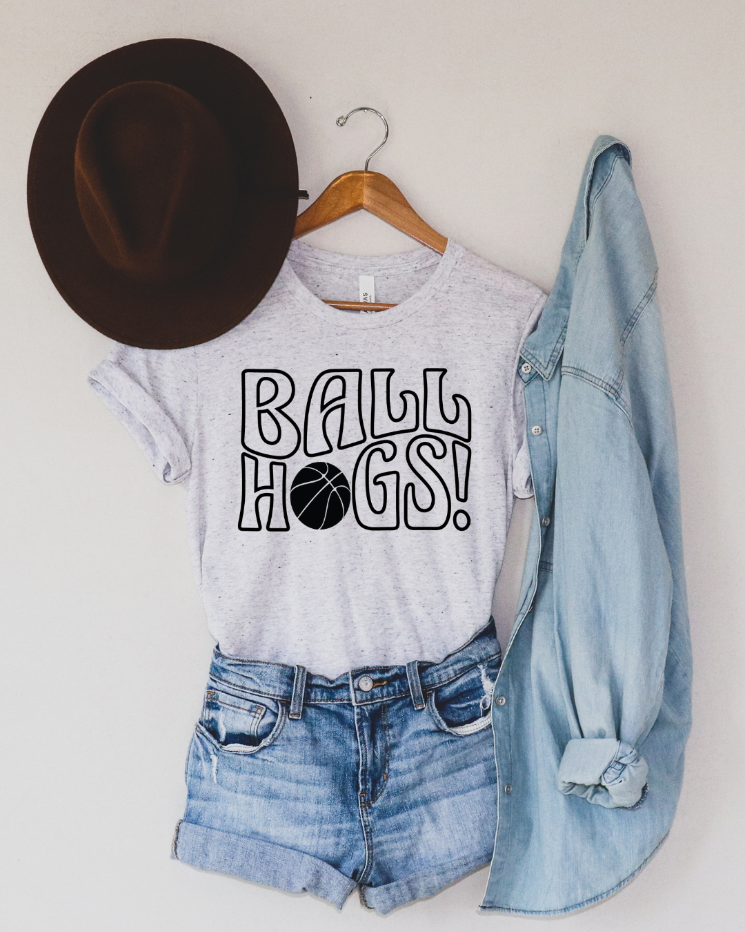 Ball Hogs Arkansas Basketball Adult Tee (Black)