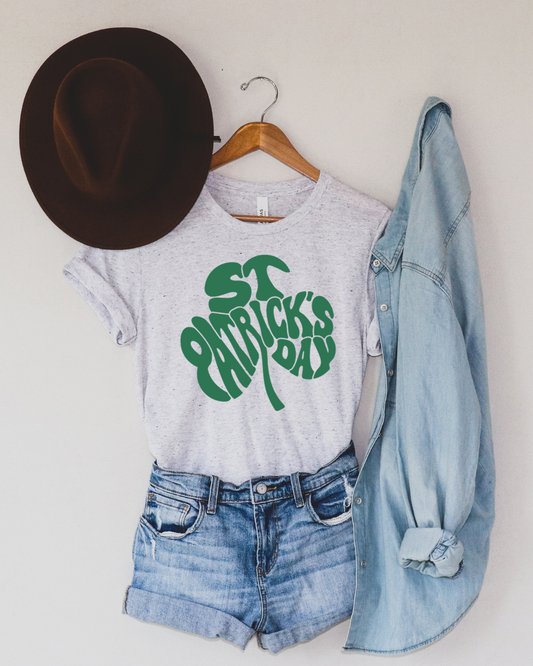 St. Patricks Shamrock Lucky Adult Tee