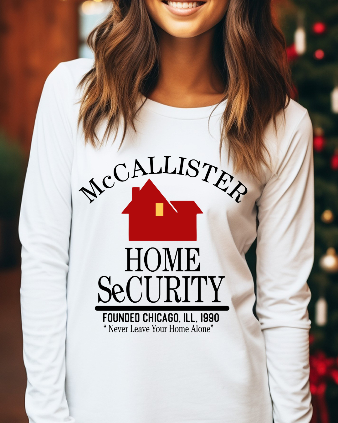Home Alone- McCallister Home Security Christmas Adult Long Sleeve Tee