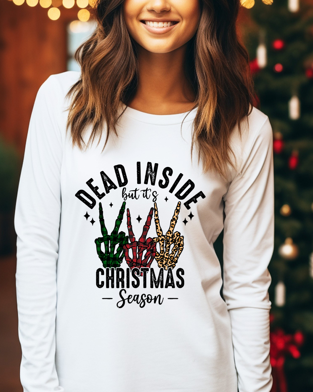 Dead Inside Christmas Adult Long Sleeve Tee