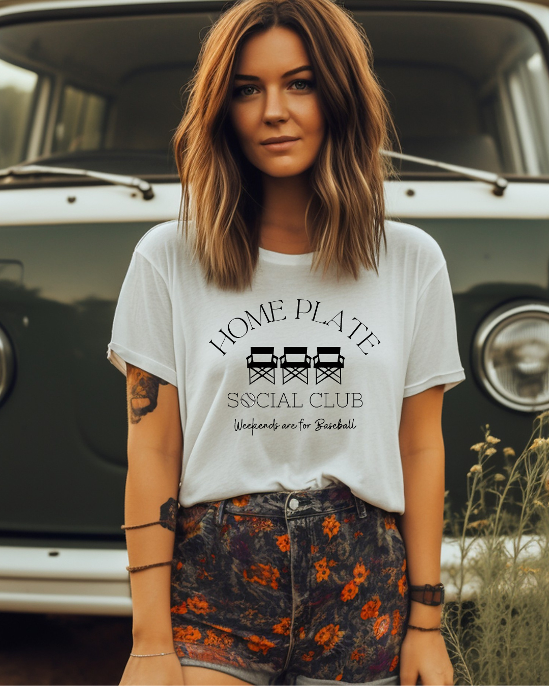 Home Plate Social Club Baseball Adult Tee