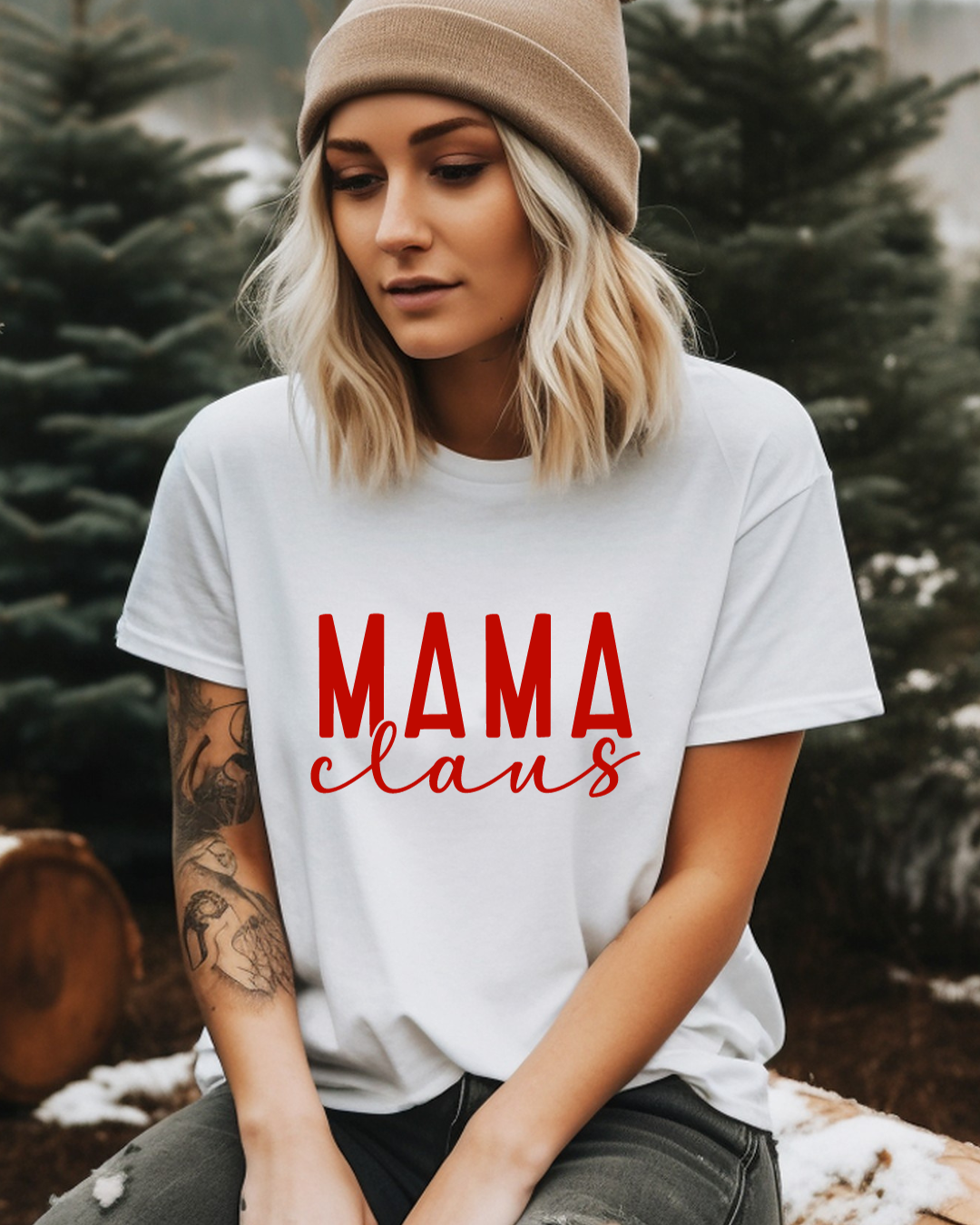 Mama Claus Christmas Adult Tee