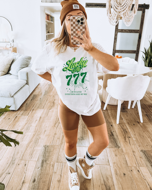 Lucky me 777 Lucky Adult Tee (Green)