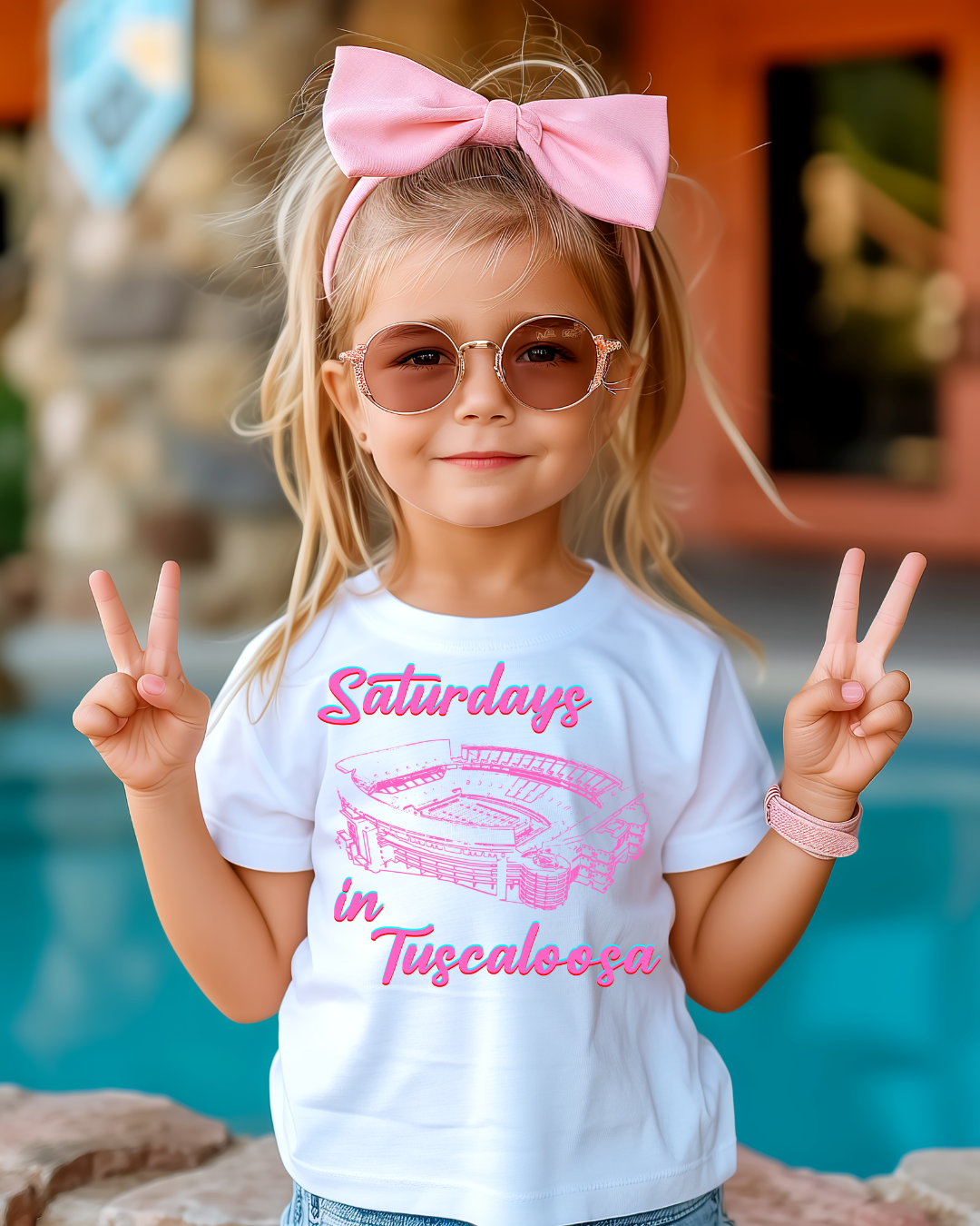 Saturday's In Tuscaloosa Alabama Youth Tee (PINK)