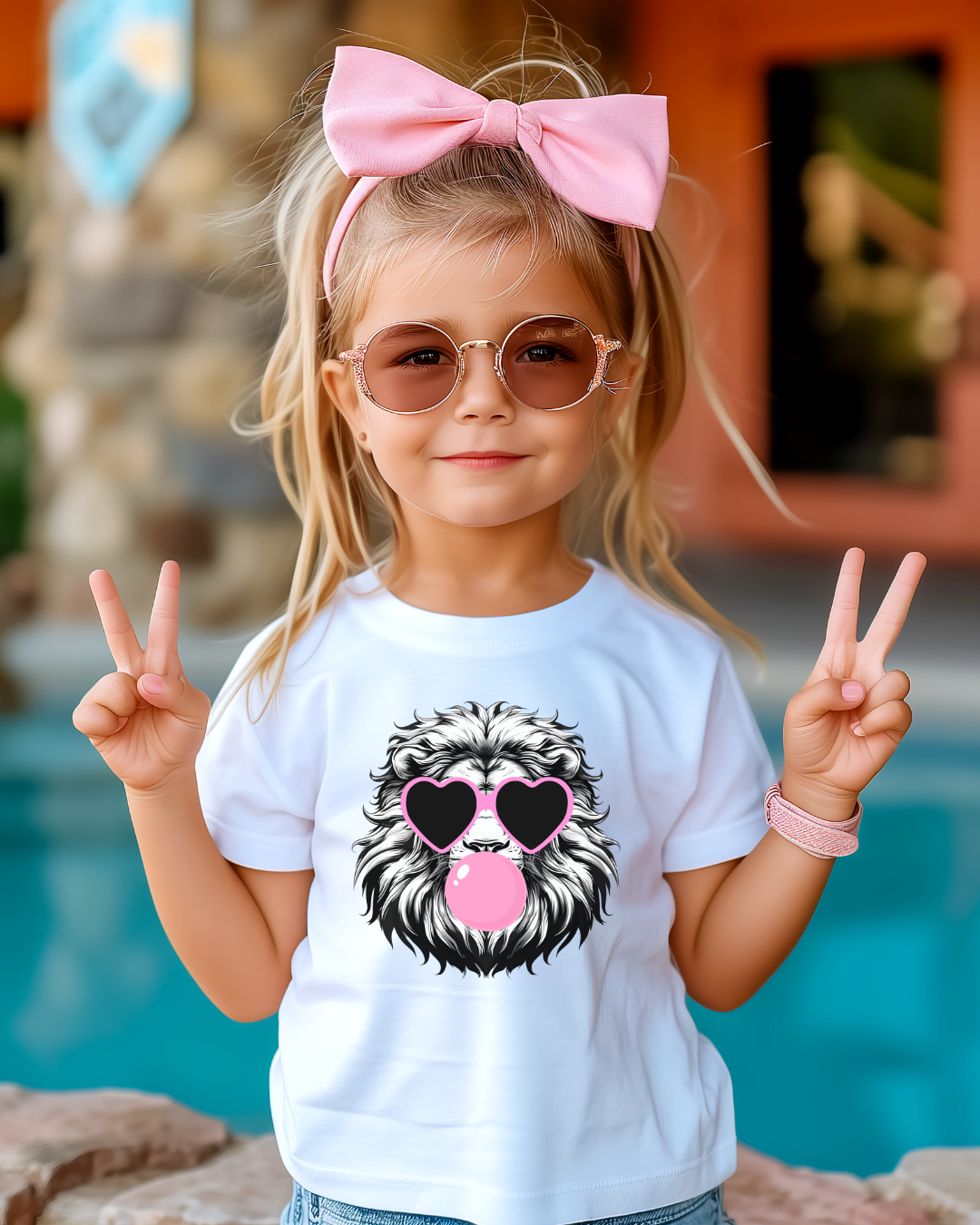 Lion Bubbles Youth Graphic Tee
