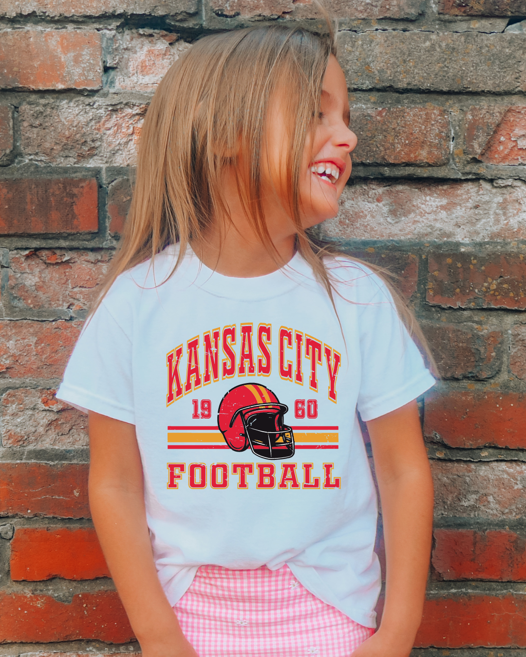 Retro Kansas City Football Chiefs Youth Graphic Tee