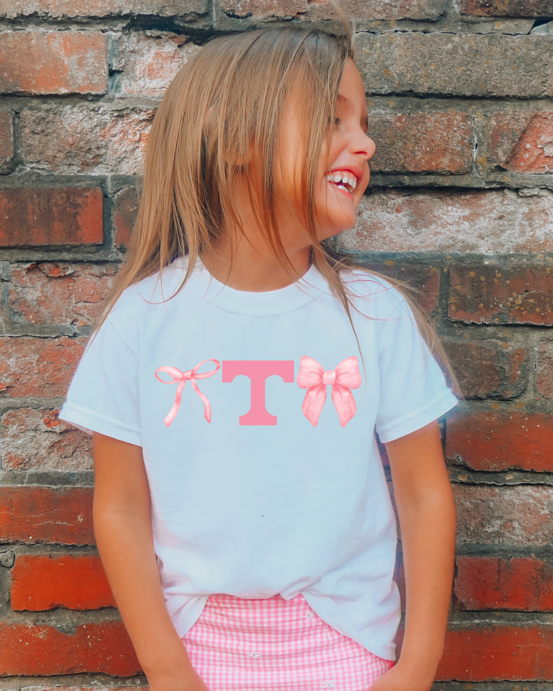 Tennessee Vols Pink Bows Youth Graphic Tee (PINK)