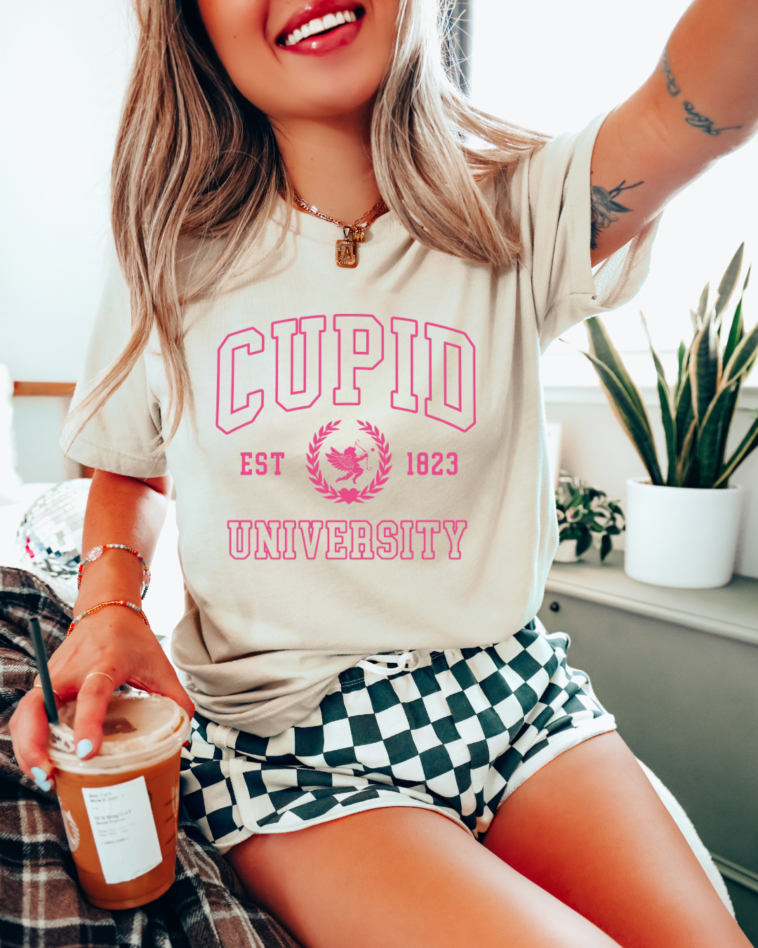 Cupid University Valentines Adult Tee