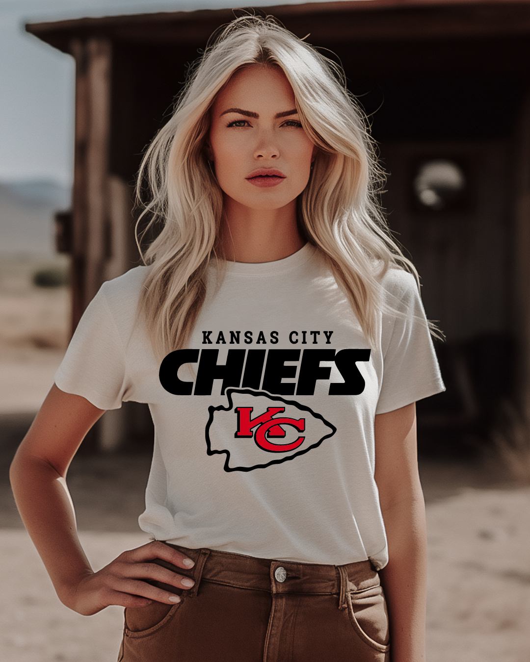KC Arrowhead Chiefs Football Adult Tee