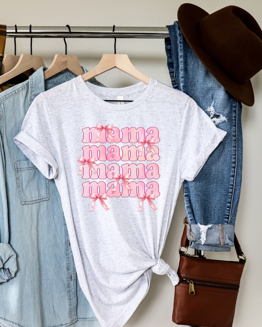 Soft Mama Bows Mom Adult Tee