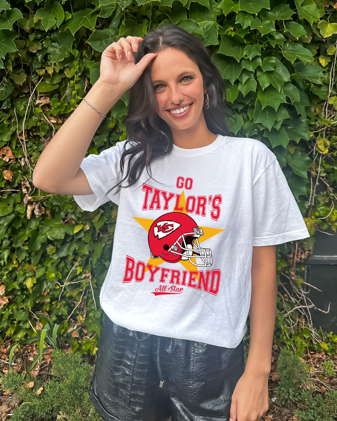 Go Taylors Boyfriend NFL X Taylor Adult Tee