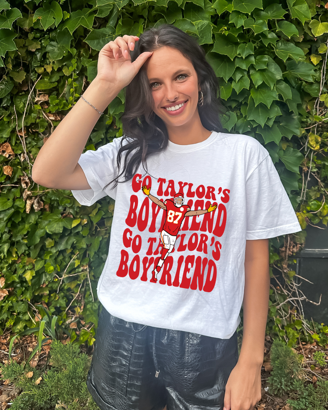 Chant Taylor's Boyfriend Go NFL X Taylor Adult Tee