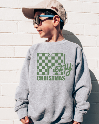 MTV Merry Christmas (Green) Youth Crewneck Pullover