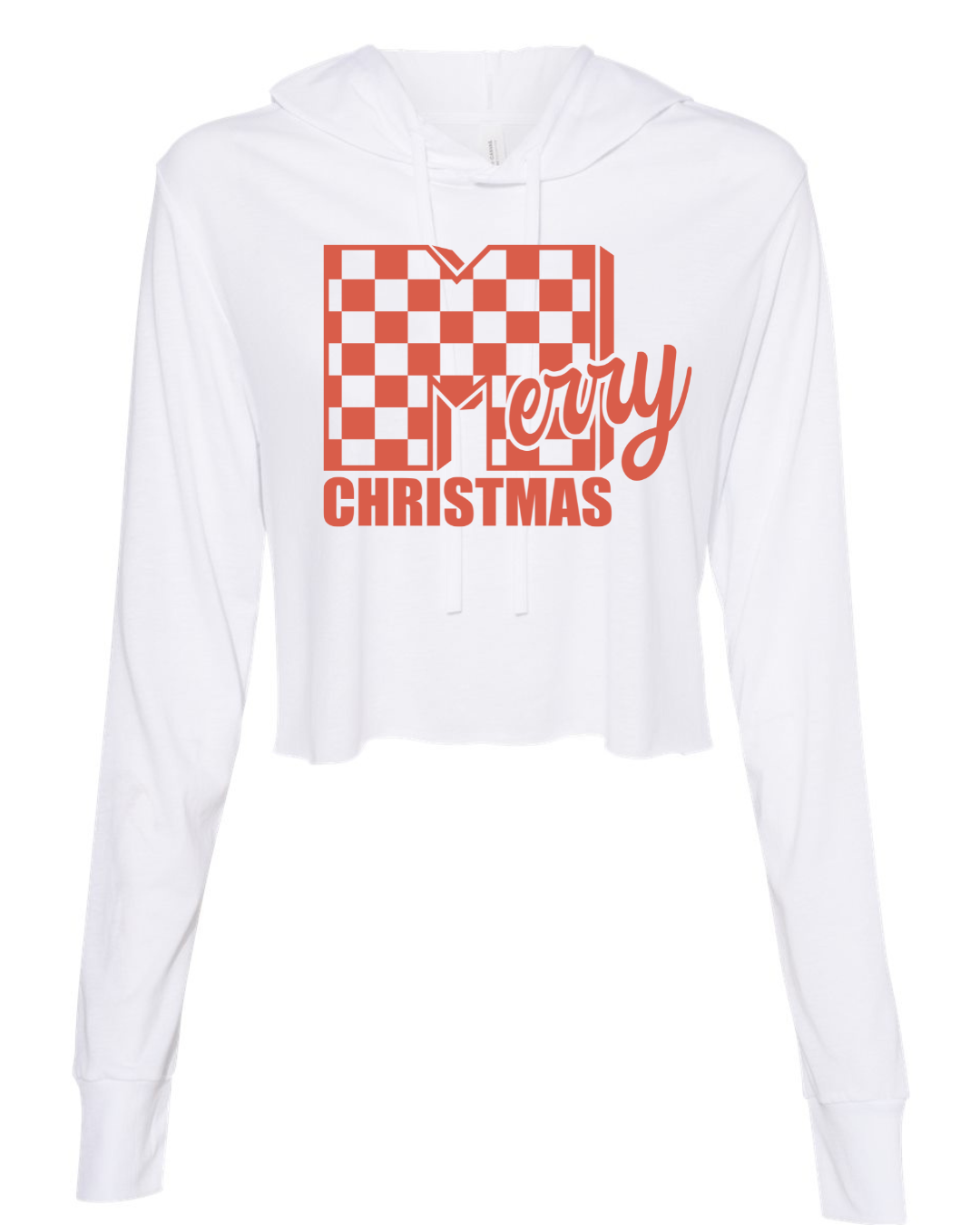 MTV Merry Christmas (Red) Cropped Hoodie