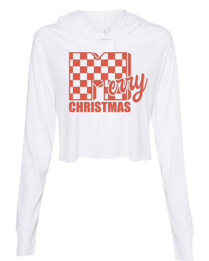 MTV Merry Christmas (Red) Cropped Hoodie
