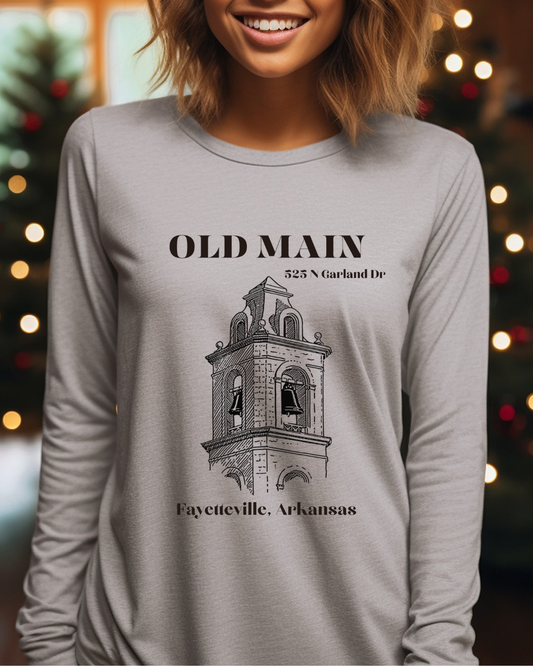 Old Main (Black) Adult Long Sleeve Tee