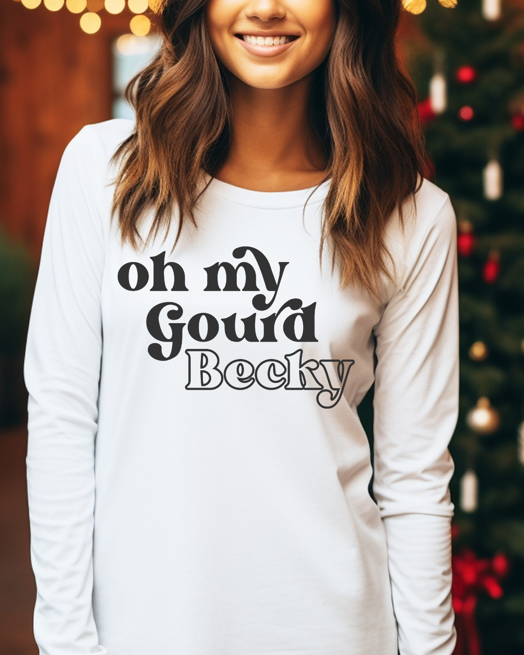 Oh My Gourd Becky Thanksgiving Adult Long Sleeve Tee