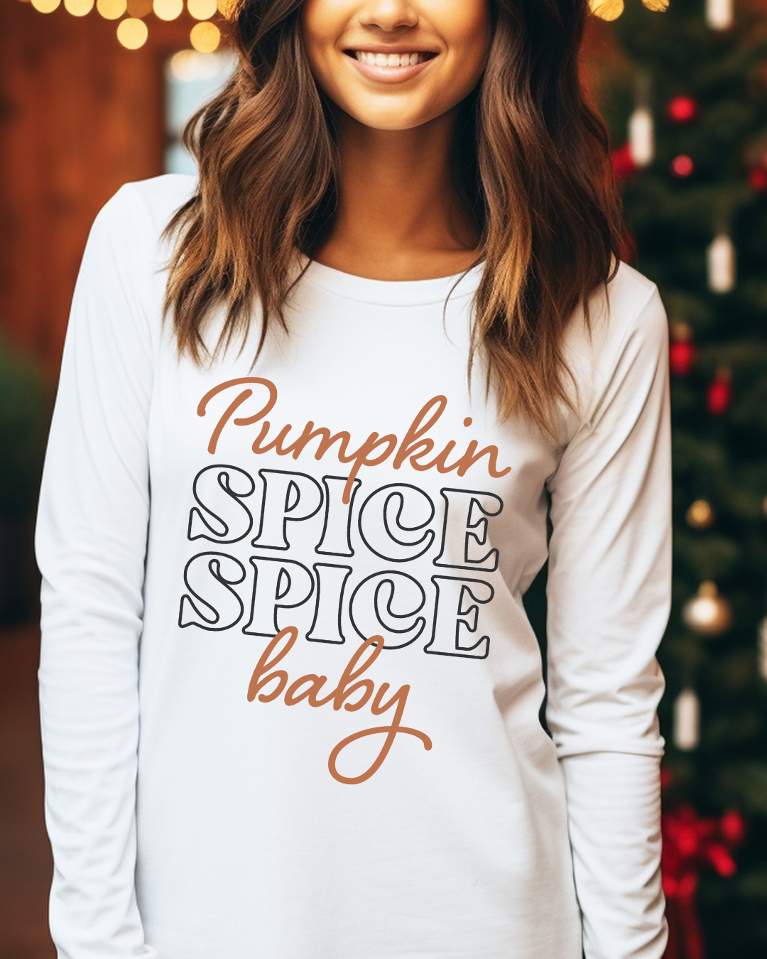 Pumpkin Spice Spice Baby Fall Adult Long Sleeve Tee
