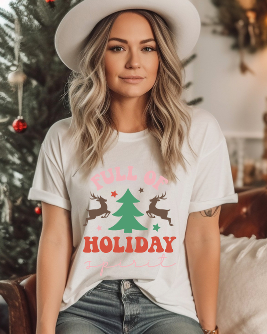 Full of Holiday Spirit Christmas Adult Tee