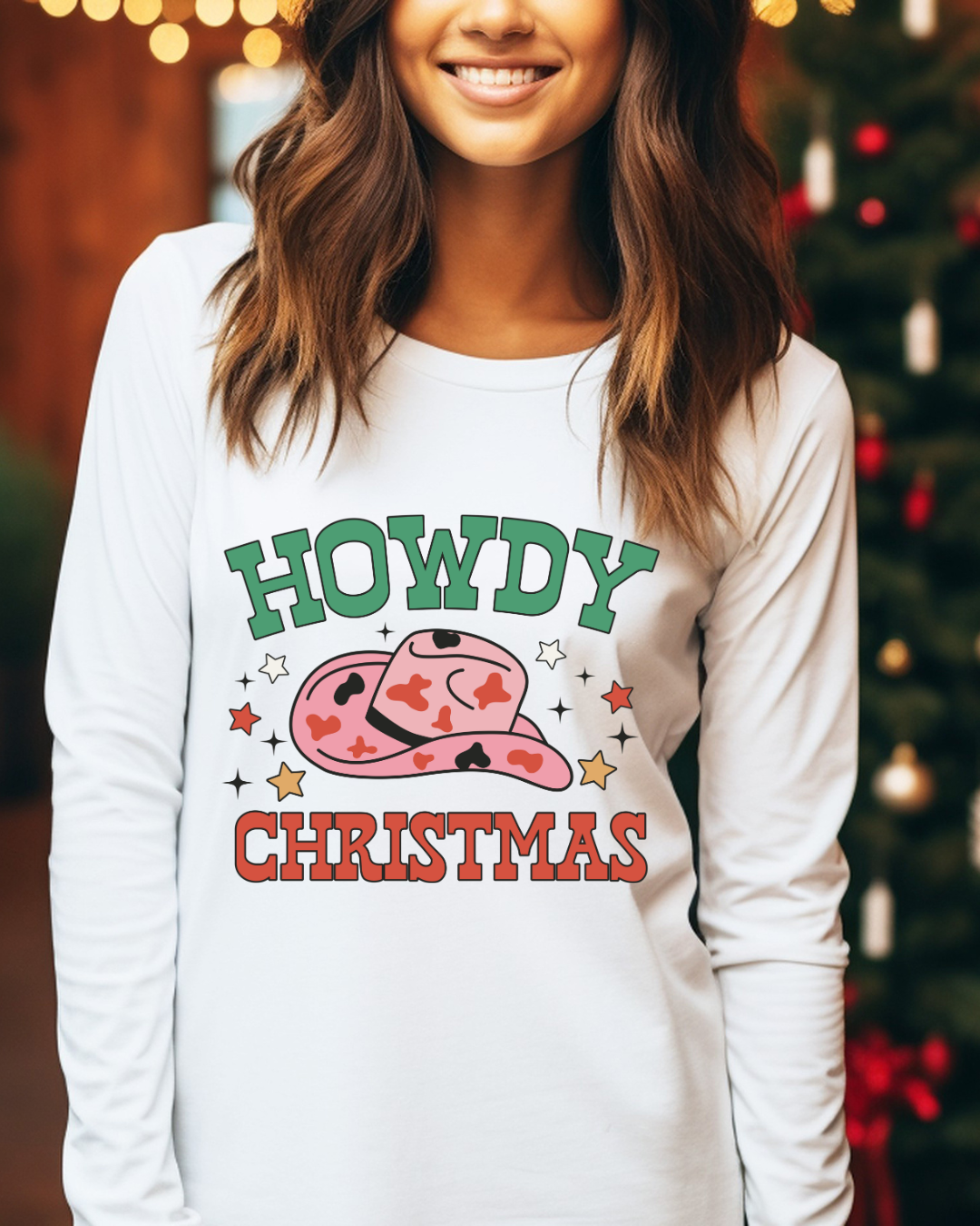 Howdy Christmas Adult Long Sleeve Tee