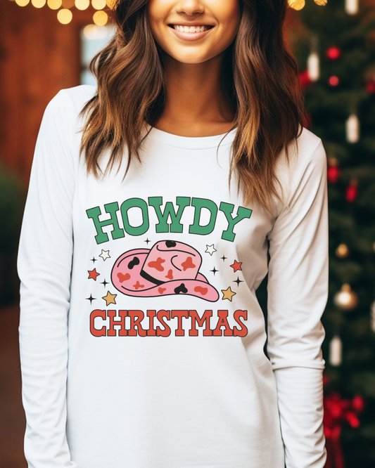 Howdy Christmas Adult Long Sleeve Tee
