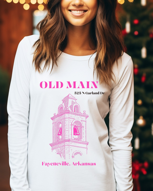 Old Main (Pink) Adult Long Sleeve Tee