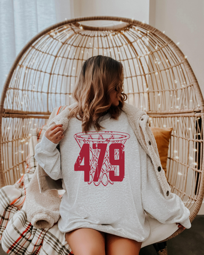 479 Arkansas Basketball Adult Graphic Crewneck Pullover